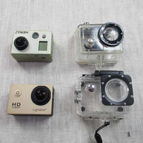 pre owned Go Pro Hero 2 & Lightdow 1080P Sports Action Cameras w/ Mounting - Picture 16 of 16
